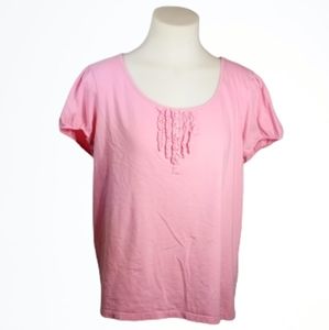 Izod Pink Short Sleeve Top Sz XL